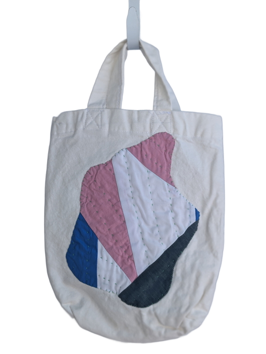 Organic Shapes Patchwork Tote