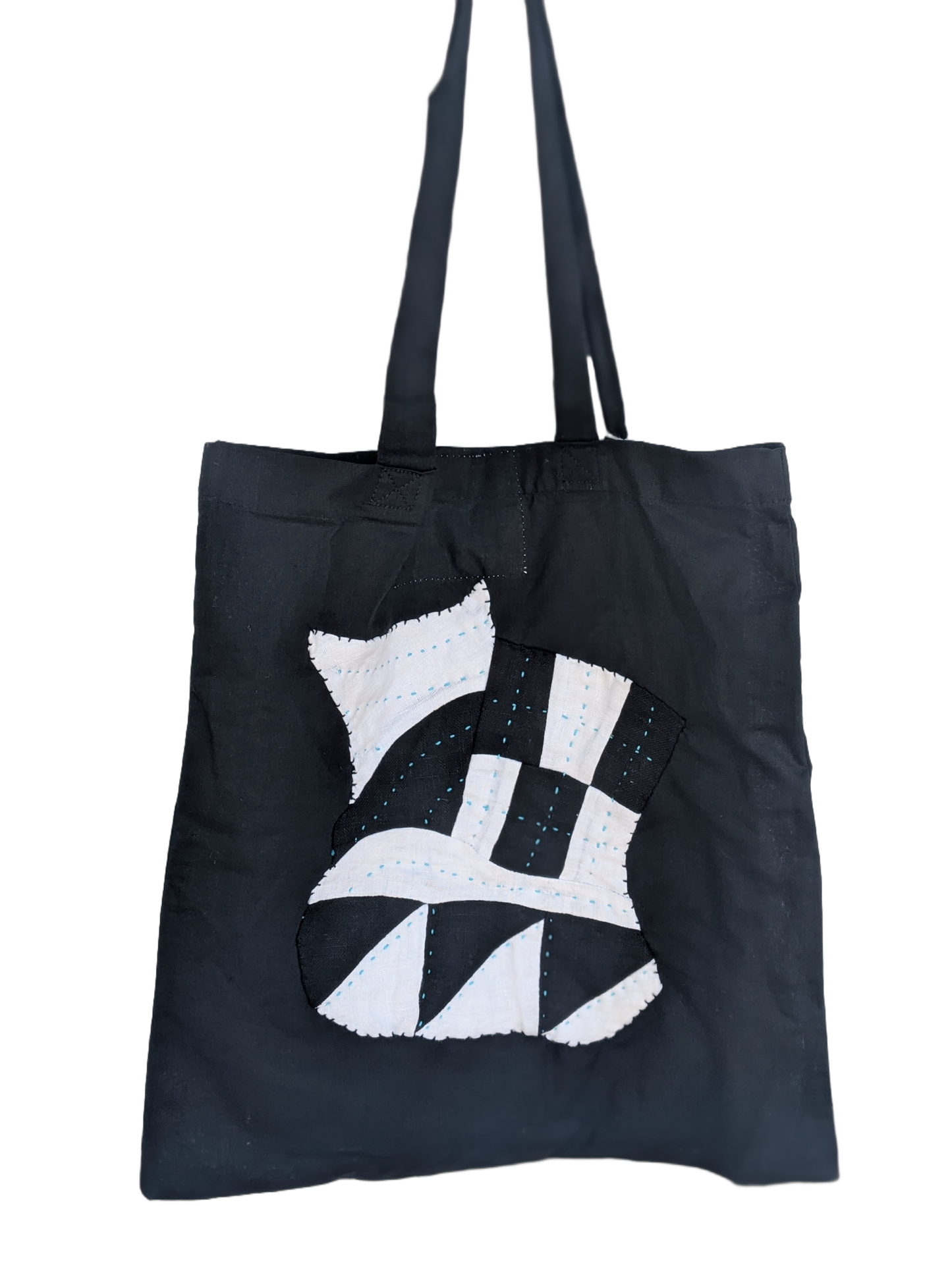 Black and White Patchwork Tote
