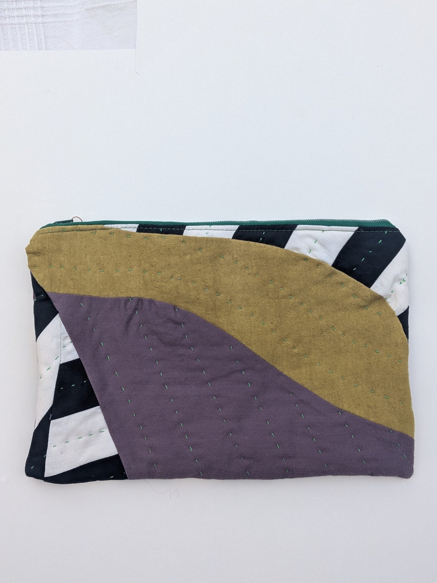 Curves & Stripes Zipper Pouch