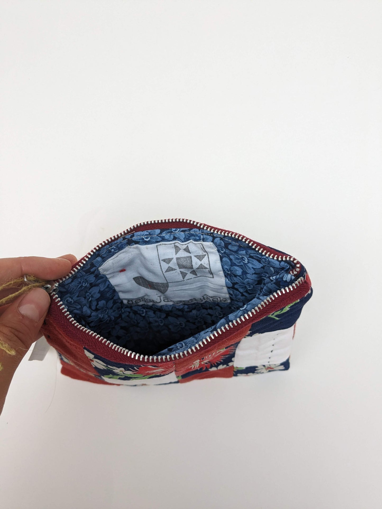 Improvisational Checks Zipper Pouch
