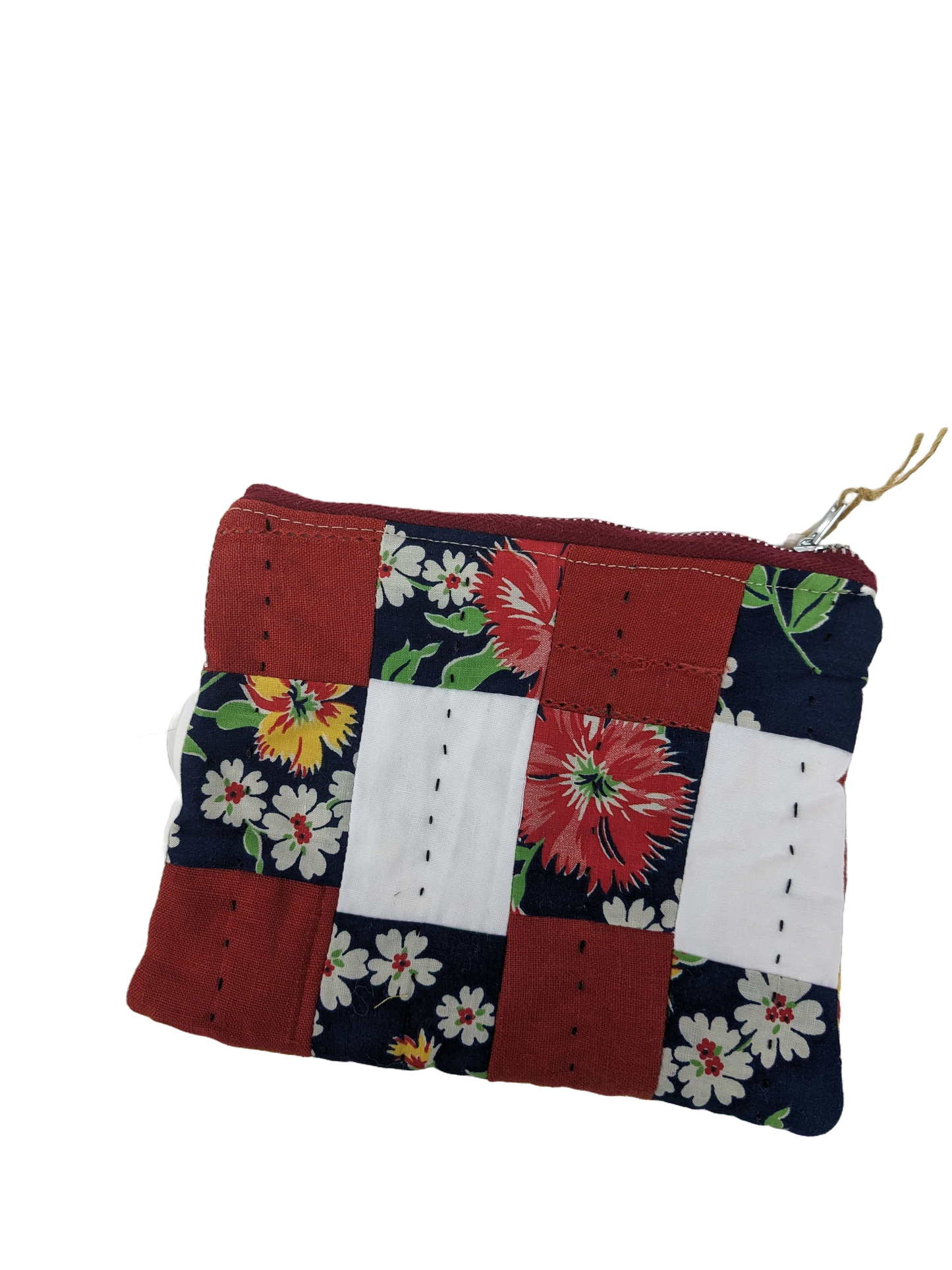 Improvisational Checks Zipper Pouch