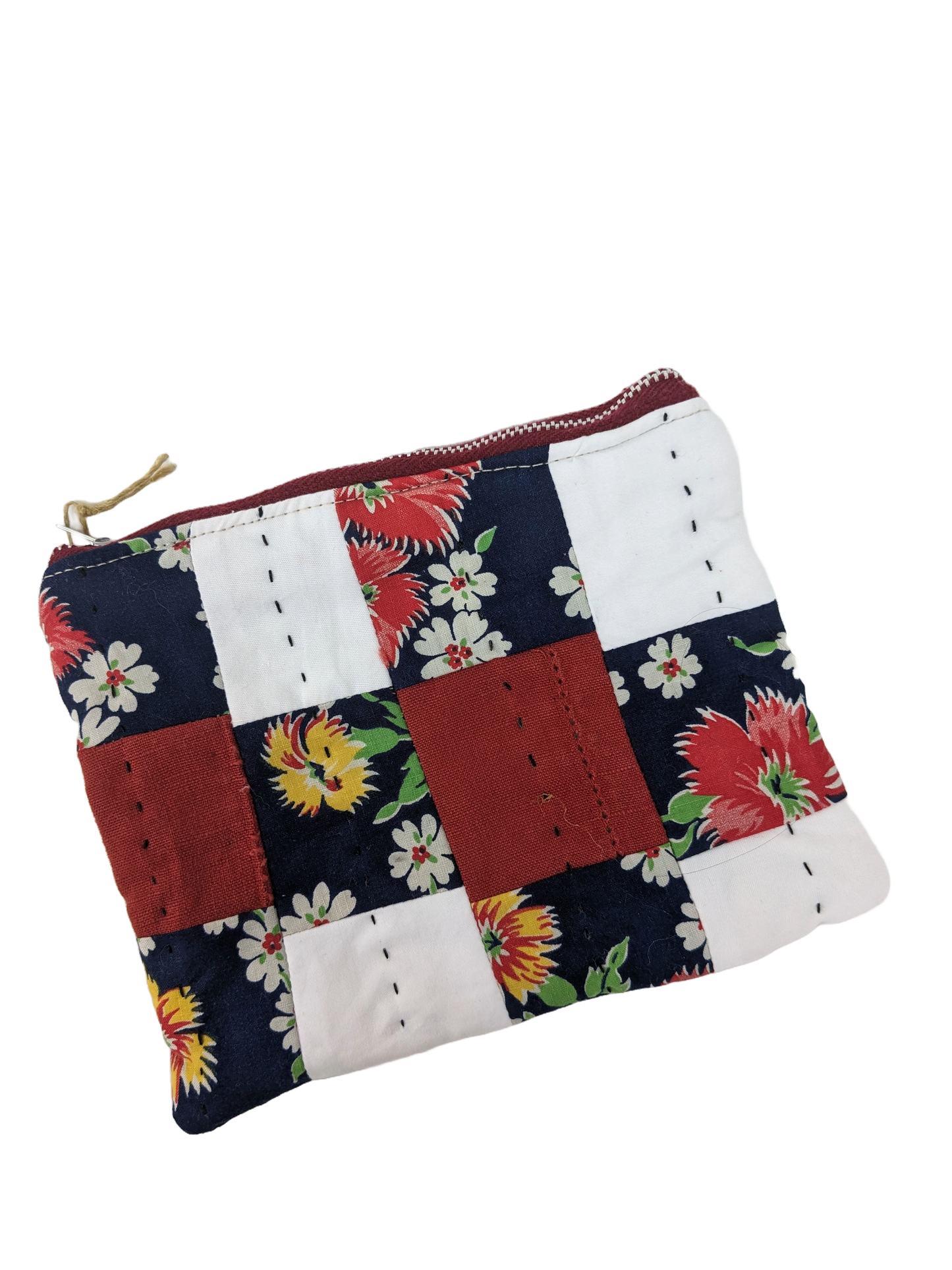 Improvisational Checks Zipper Pouch