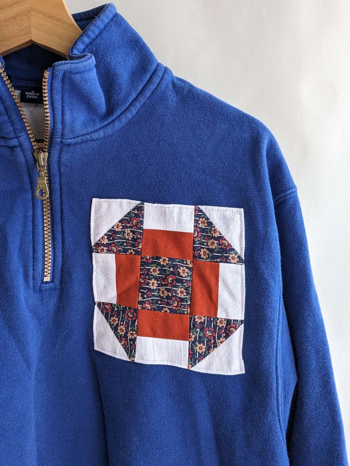 Churn Dash Zippered Pullover