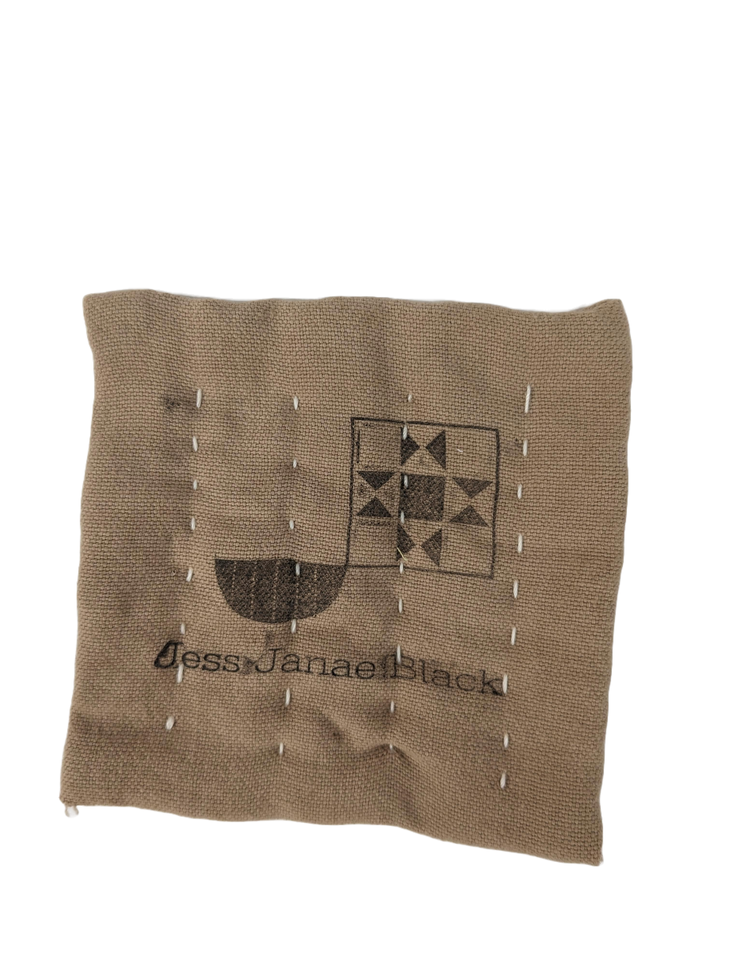 Naturally Dyed Checkerboard Mug Rug