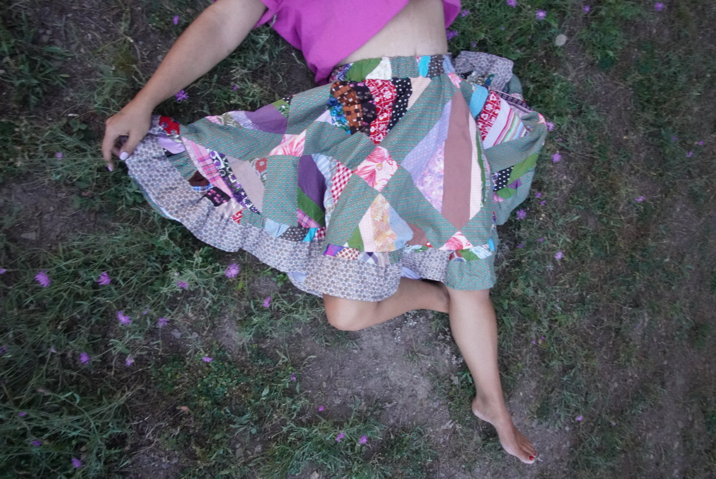 Patchwork Dancing Skirt- M