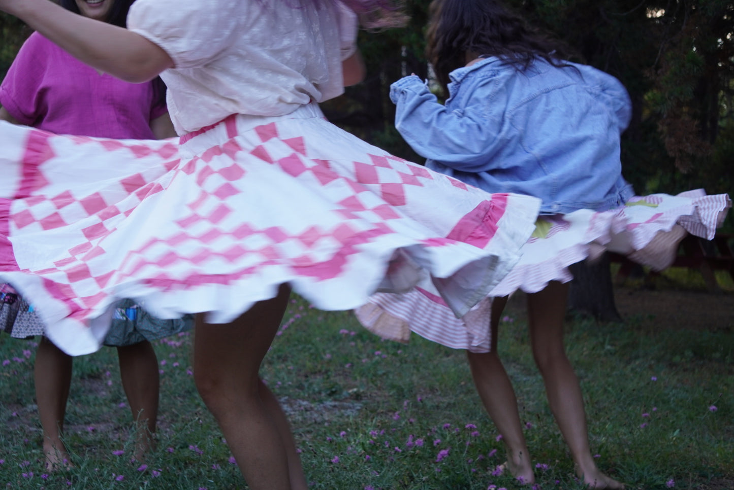 Patchwork Dancing Skirt- L