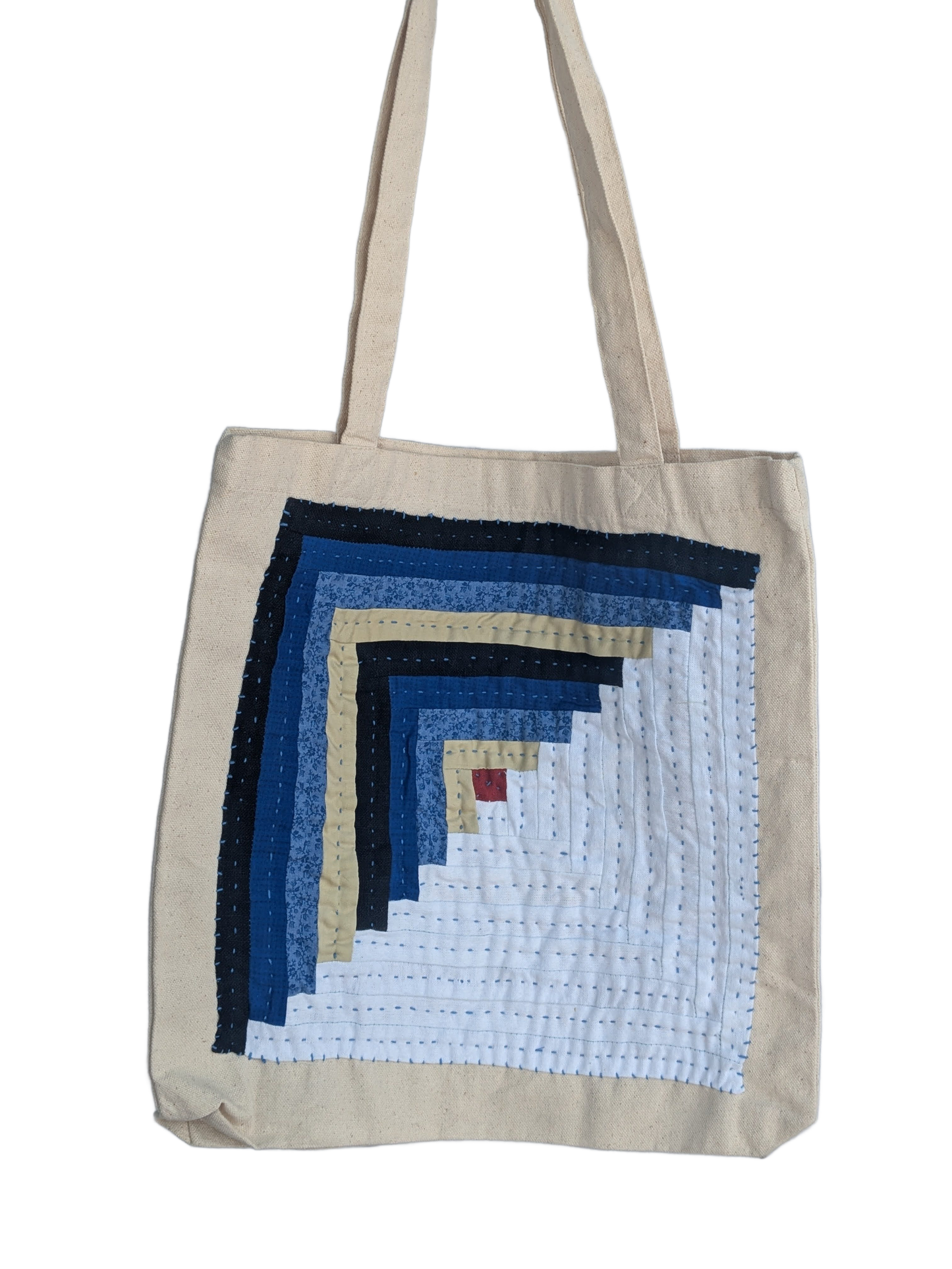Log Cabin Patchwork Tote
