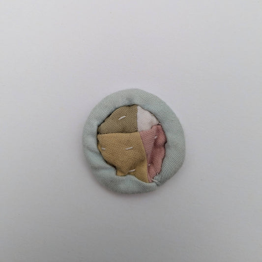 Round Quilted Magnet made from natural colors